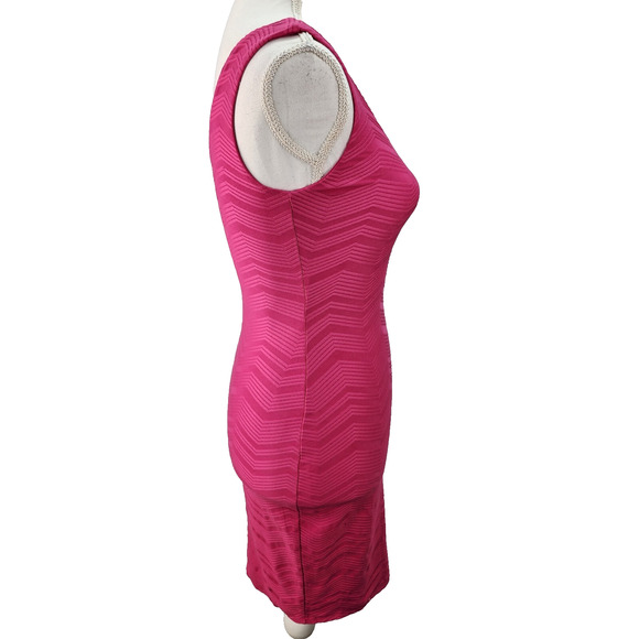 Xhilaration Bodycon Dress Juniors XS Pink Bandage Stretch Tight Mini Sexy Summer - Picture 5 of 13